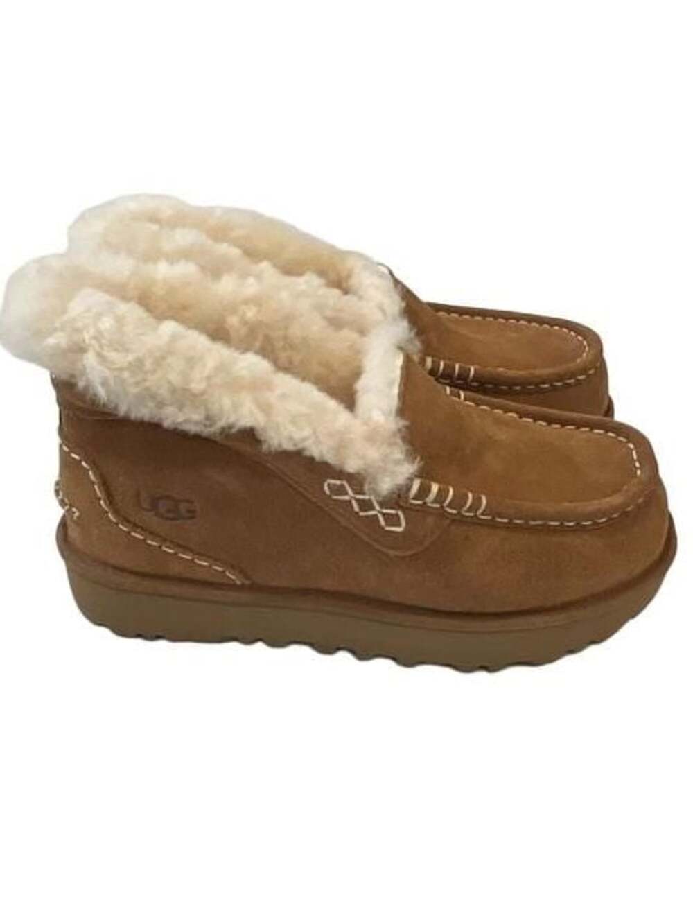UGG Ansley Parc Booties Size 7 Chestnut Suede